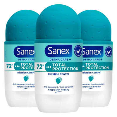 3x Sanex Deoroller Total Protection 50 ml