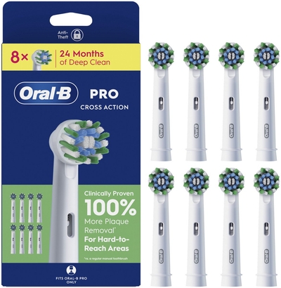Oral-B CrossAction  opzetborstels - 8 stuks