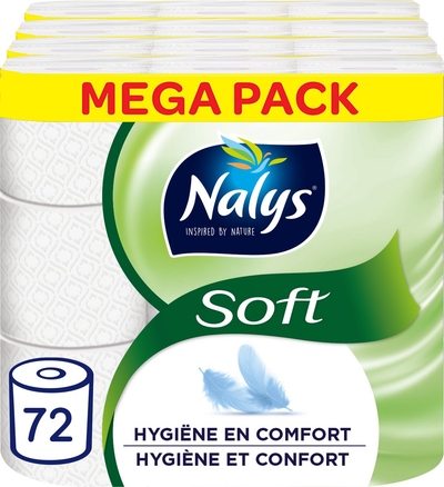 Nalys Soft 2-laags toiletpapier - 72 rollen