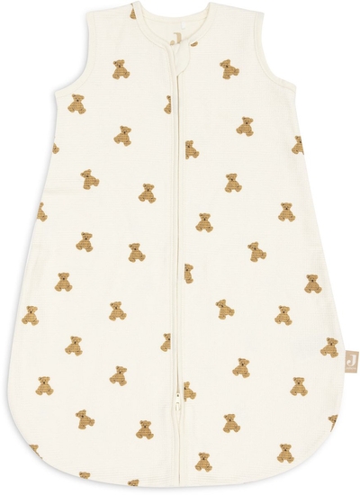 Jollein Newborn Slaapzak Baby Mouwloos 60cm - Jersey - Mini Teddy Bear - Little Waffle