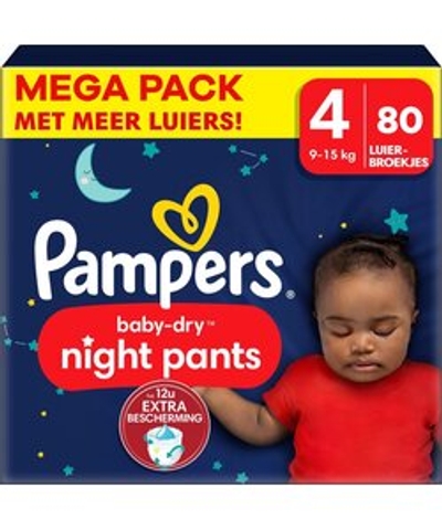 Pampers Baby Dry Night Pants  luierbroekjes maat 4 - 80 stuks