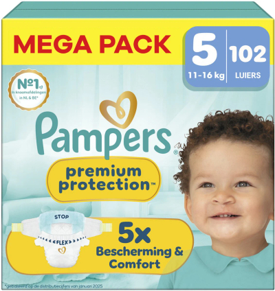 Pampers Premium Protection  luiers maat 5 - 102 stuks