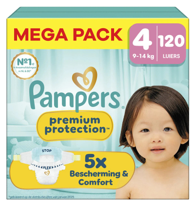 Pampers Premium Protection  luiers maat 4 - 120 stuks