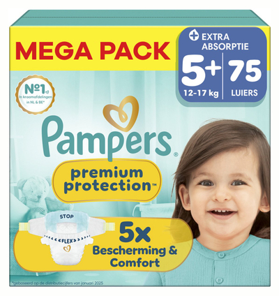 Pampers Premium Protection  luiers maat 5 plus - 75 stuks