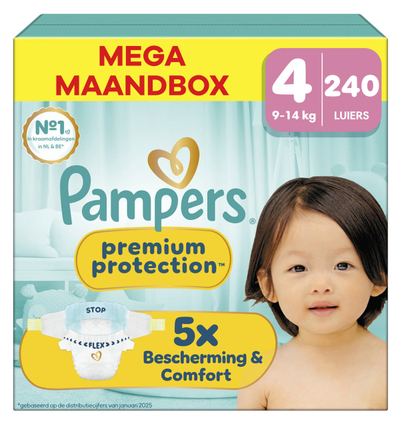 Pampers Premium Protection  luiers maat 4 - 240 stuks