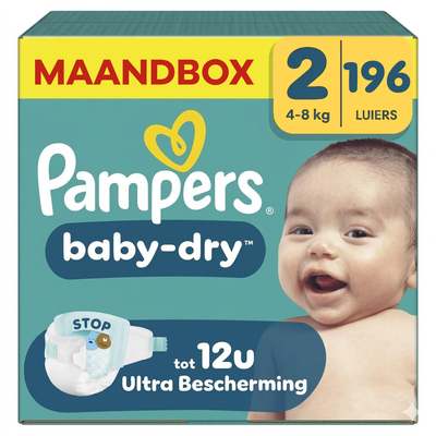 Pampers Baby Dry  luiers maat 2 - 196 stuks