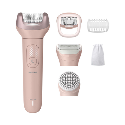 Philips Epilator Series 9000 – Draadloze Nat & Droog Elektrische Epilator, Ontharing voor Volledig Lichaam, met ProGuide, 6 Accessoires, 60 min. Gebruikstijd, Model BRE718 /00