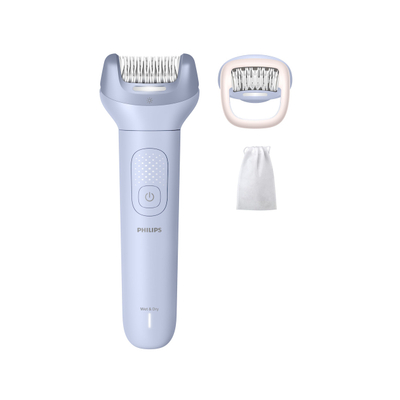 Philips Epilator Series 8000 - Draadloze Nat & Droog Elektrische Epilator, Ontharing voor Benen en Lichaam, met ProGuide, 3 Accessoires, 60 min. Gebruikstijd, Model BRE708/00