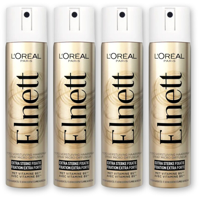 Elnett Haarlak extra sterk 4-pack Haarstyling 4 stuks