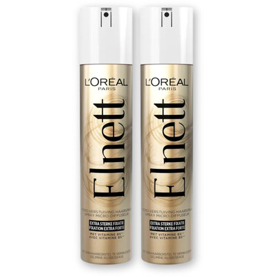 Elnett Satin care haarspray extra sterk 2-pack Haarstyling 2 stuks