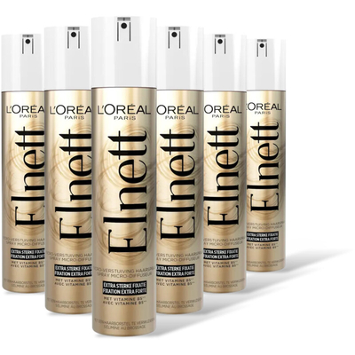 Elnett Satin care haarspray extra sterk 6-pack Haarstyling 6 stuks