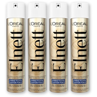 Elnett Satin care haarspray sterk 4-pack Haarstyling 4 stuks