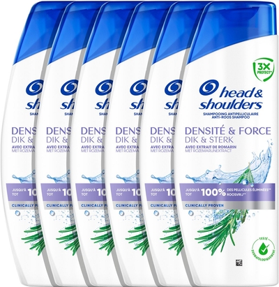 Head & Shoulders Dik & Sterk Anti-Roos Shampoo - Met Rozemarijnextract - 6 x 250ml