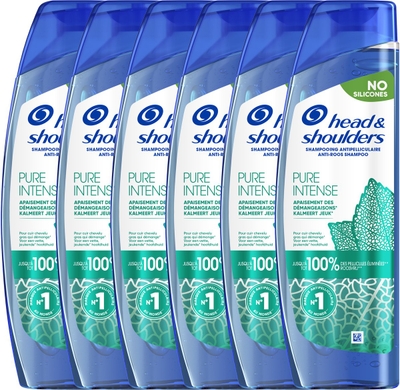 Head & Shoulders Pure Intense Kalmeert Jeuk Anti-roos shampoo - Met Pepermunt - 6 x 250ml