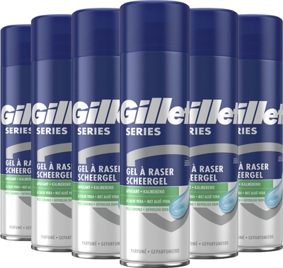 Gillette Series Verzachtende Scheergel Met Aloë Vera - 6 x 200ml