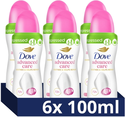 Dove Advanced Care Anti-Transpirant Deodorant Spray - Beauty Finish - bevat Pro-Ceramide technologie die de huid kalmeert en helpt herstellen - 6 x 100 ml