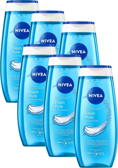 NIVEA LOVE Splash Douchegel - Shower Gel - met Vitamine C en E  6 x 250 ml