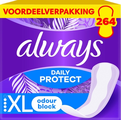 Always Daily Protect Extra Long Inlegkruisjes - Odour Block technologie - 4 x 66 Stuks