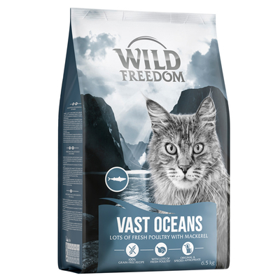 Wild Freedom Adult "Vast Oceans" met makreel - graanvrije receptuur - Nieuw Recept Dubbelpak: 2 x 6.5 kg - kattenbrokken