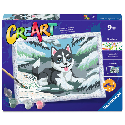 Ravensburger CreArt Schilderen op nummer brutale Husky
