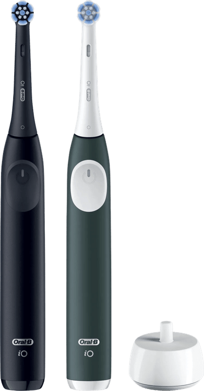 Oral-B iO2 Elektrische Tandenborstels - Night Black & Forest Green - 2 stuks