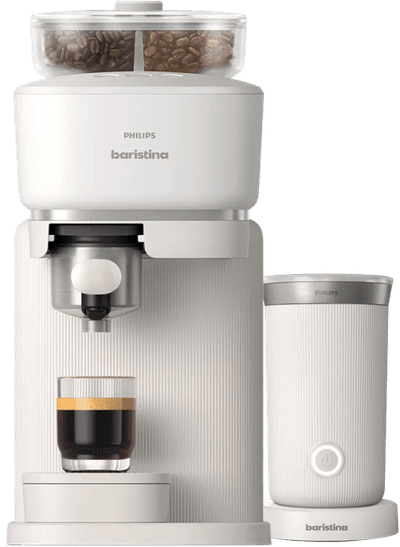 Philips Baristina Bean Swap BAR320/00 Wit + Melkopschuimer