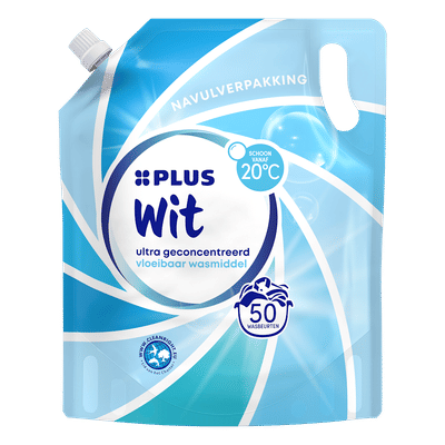 PLUS Vloeibaar wasmiddel witte was - 1500 wasbeurten