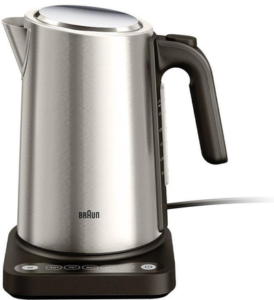 Braun WK 5205 BK waterkoker 1,7 l 2200 W Zwart, Roestvrijstaal