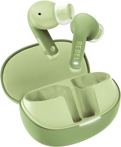 Fresh 'n Rebel Twins Fuse 2 - Draadloze oordopjes - Noise Cancelling oortjes met 36 uur speeltijd - Met Microfoon en App - Wild Green