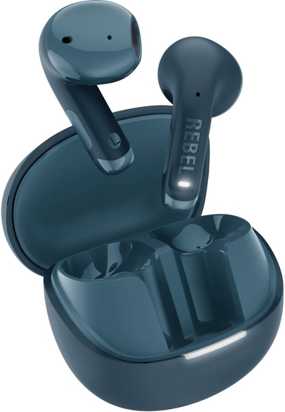 Fresh 'n Rebel Twins Core 2 - Draadloze oordopjes - Bluetooth oortjes met 40 uur speeltijd - Met Microfoon en App - Steel Blue