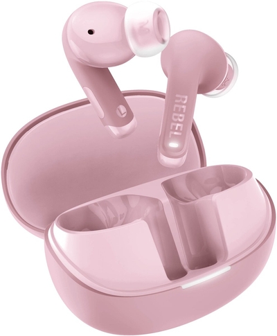 Fresh 'n Rebel Twins Fuse 2 - Draadloze oordopjes - Noise Cancelling oortjes met 36 uur speeltijd - Met Microfoon en App - Pastel Pink