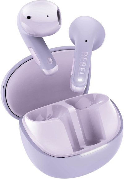 Fresh 'n Rebel Twins Core 2 - Draadloze oordopjes - Bluetooth oortjes met 40 uur speeltijd - Met Microfoon en App - Dreamy Lilac