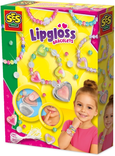 SES Creative - Hobby Pink - Lipgloss Armbanden - Armbandjes Maken - Uitwasbaar - Vanaf 6 Jaar