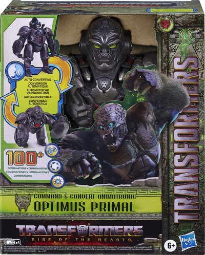 Transformers Rise of the Beasts Command and Convert Animatronic Optimus Primal - Actiefiguur