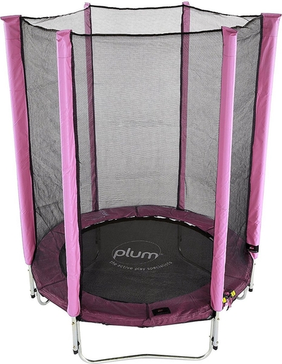 Plum Junior trampoline roze - Met veiligheidsnet voor 3-6 jaar - 140 cm