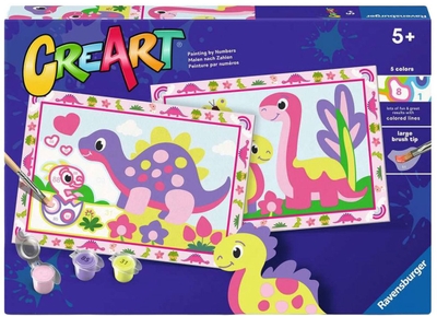 Ravensburger – CreArt: Kleurrijke Dino's – Schilderen op Nummer