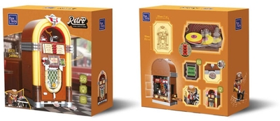 Pantasy 85020 Classi Retro Jukebox bouwset | Mega icons creator modelbouw | Console computer constructie educatief speelgoed bouwpakketten voor volwassenen & kinderen | DIY expert muziekdoos gechikt voor lego | Bouwdoos met 1273 bloks
