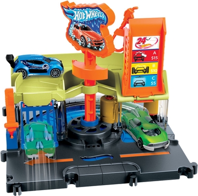 Hot Wheels City Centrum Express Autowasstraat Speelset - Racebaan