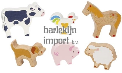 GOKI Houten Dieren - Boerderijdieren Set