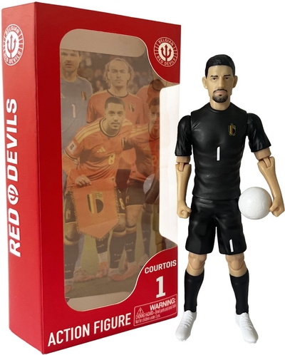 Megableu - Rode Duivels - Actiefiguur 20 cm - Thibaut Courtois - Voetbal Speelfiguur met Bewegende Ledematen