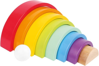 Small Foot - Houten Bouwblokken Regenboog, 9dlg.
