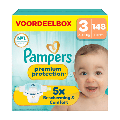 Pampers Premium Protection  luiers maat 3 - 148 stuks