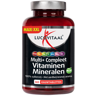 Lucovitaal Multi+ Compleet Vitaminen Mineralen Kauwtabletten 365 stuks