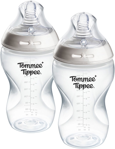 Tommee Tippee Natural Start Babyflessen - set van 2 x 340ml baby flessen - Medium toevoersnelheid - 3m+