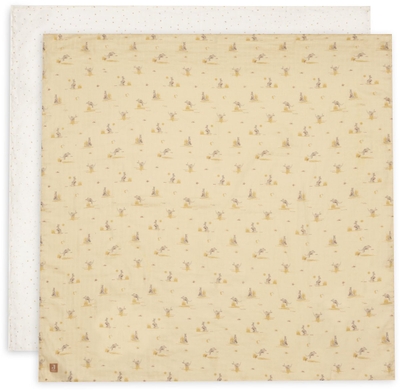 Jollein Hydrofiele Doek Large - 115x115cm - Kangaroots - 2 Stuks