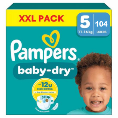 Pampers Baby Dry  luiers maat 5 - 104 stuks