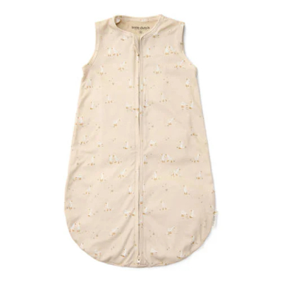 Little Dutch zomer slaapzak Little Goose beige Babyslaapzak Dierenprint 90 cm