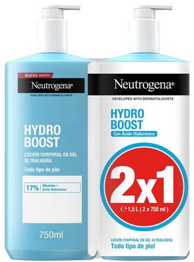 Neutrogena HYDRO BOOST body gel lotion pack 2 x 750 ml