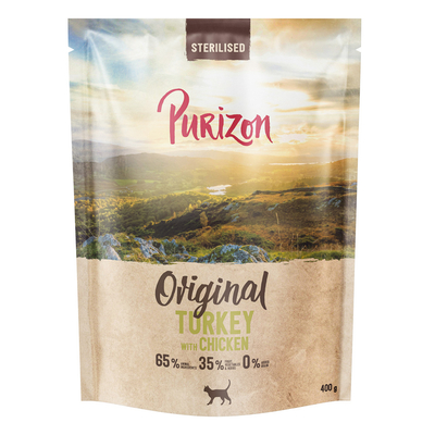 Purizon Gesteriliseerd Adult Kalkoen & Kip - graanvrij - Nieuw Receptuur: 400 g - kattenbrokken