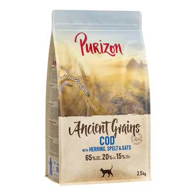 2.5 kg Purizon Adult Ancient Grain Kabeljauw Katten Droogvoer - kattenbrokken